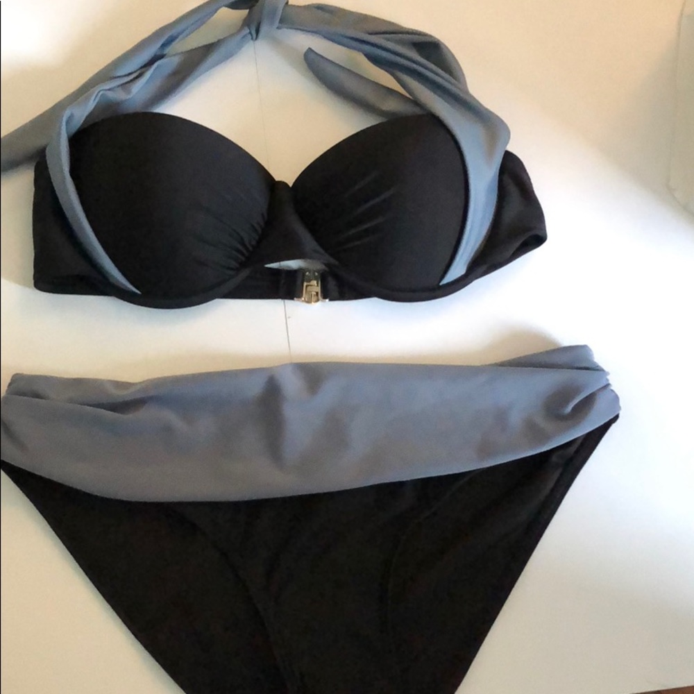 New sexy black and gray bikini set size S
